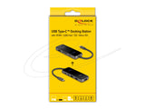 DeLOCK 92001 dockingstation Ledningsført USB 3.2 Gen 1 (3.1 Gen 1) Type-C Anthracit
