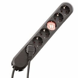 Bachmann Smart stikdåse 5 m 6 AC stikkontakt(er) Sort