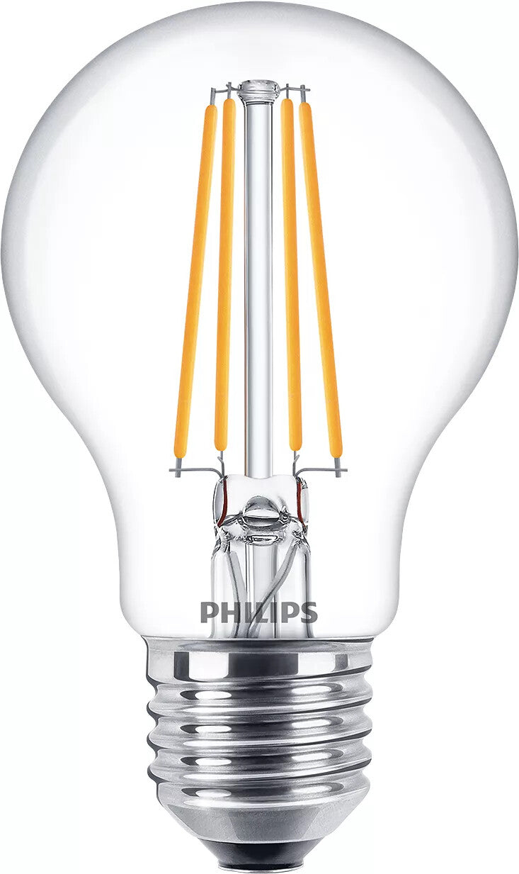 Philips Filament pære, klar 60 W A60 E27 x 3