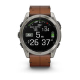 Garmin Fenix 8 3,56 cm (1.4") AMOLED 51 mm Digital 454 x 454 pixel Berøringsskærm Titanium Wi-Fi GPS (satellit)