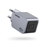 Ugreen 35008 oplader til mobil enhed Universel Grå Vekselstrøm Hurtig opladning Indendørs