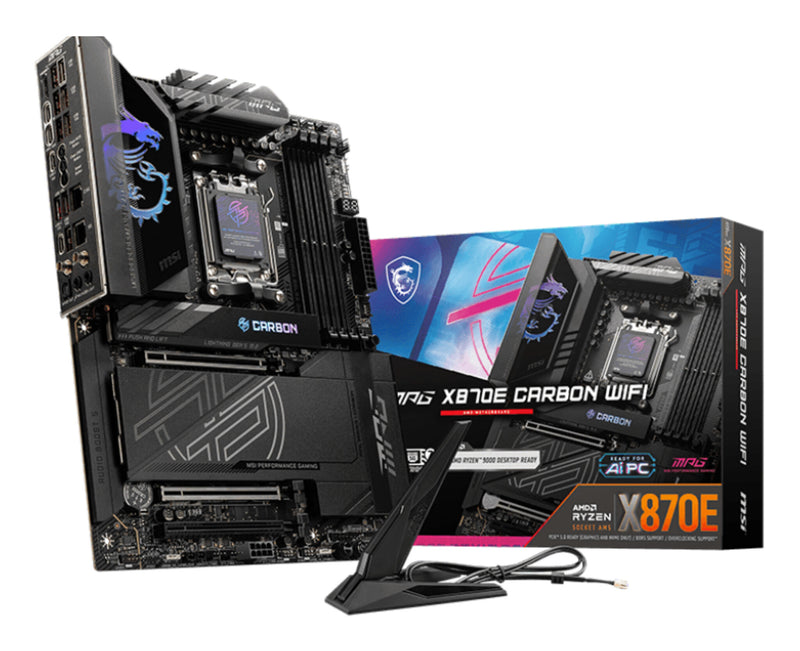 MSI MPG X870E CARBON WIFI bundkort AMD X870E Sokkel AM5 ATX