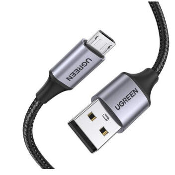 Ugreen UG-60146 USB-kabel USB 2.0 1 m Micro-USB A USB A 0,48 Gbit/sek. Sort, Grå