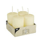 Papstar 15361 vokslys Cylinder Elfenben 4 stk
