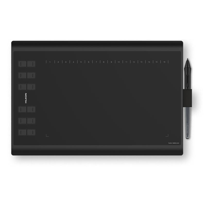 HUION H1060P tegneplade Sort 5080 lpi 250 x 160 mm USB
