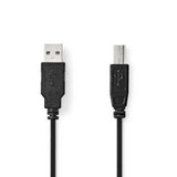 Nedis CCGL60100BK10 USB-kabel USB 2.0 1 m USB A USB B 0,48 Gbit/sek. Sort