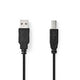 Nedis CCGL60100BK10 USB-kabel USB 2.0 1 m USB A USB B 0,48 Gbit/sek. Sort