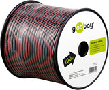 Goobay 56705 lydkabel 100 m Sort, Rød