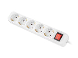 Lanberg PS1-05F-0150-W stikdåse 1,5 m 5 AC stikkontakt(er) Indendørs Hvid