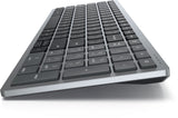 DELL KB740 tastatur Kontor RF trådløs + Bluetooth QWERTY Russisk Grå, Sort