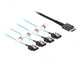 DeLOCK 85468 Serial Attached SCSI (SAS)-kabel 0,5 m 12 Gbit/sek. Sort