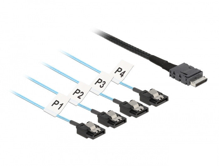 DeLOCK 85468 Serial Attached SCSI (SAS)-kabel 0,5 m 12 Gbit/sek. Sort
