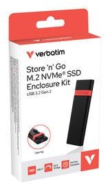 Verbatim 32261 drevkabinet SSD kabinet Sort, Rød M.2 USB-drevet