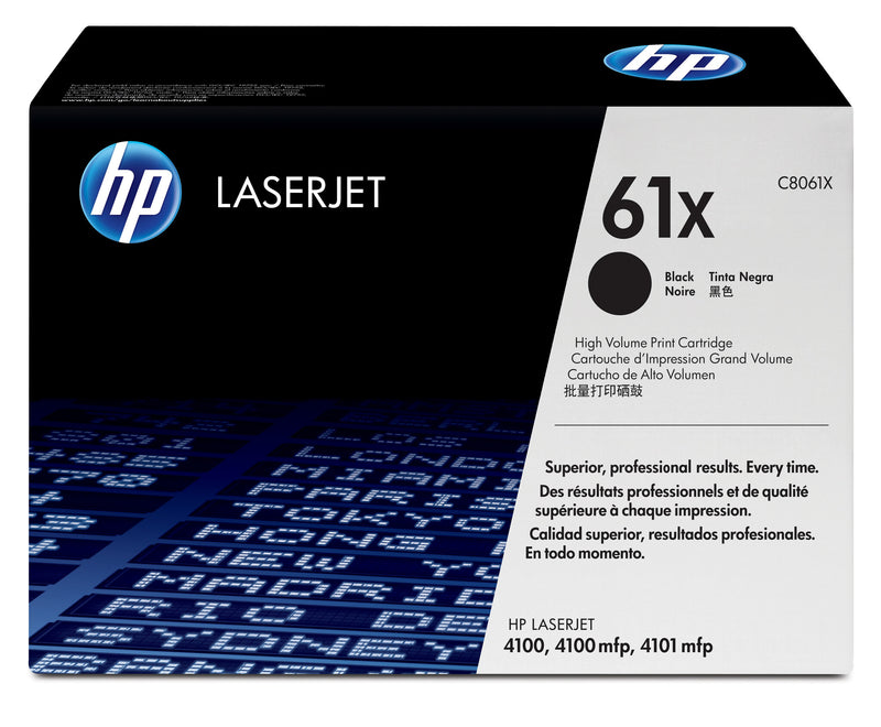 HP 61X High Yield Black Original LaserJet Toner Cartridge tonerpatron 1 stk Sort