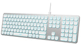 Deltaco Kablet lavprofil aluminiums tastatur med belysning og dual USB-A & USB-C forbindelse