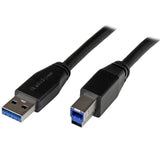 StarTech.com USB3SAB10M USB-kabel USB 3.2 Gen 1 (3.1 Gen 1) 10 m USB A USB B 5 Gbit/sek. Sort
