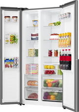 Gorenje Side by side køle /fryseskab med MultiFlow Cooling til jævn luftcirkulation i hele skabet. NoFrost Plus eliminerer manuel afrimning, mens SuperCool og FastFreeze hjælper med at opretholde optimale forhold for nyindsatte dagligvarer.