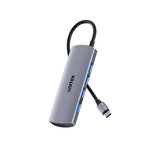 UNITEK uHUB Q4 USB 3.2 Gen 1 (3.1 Gen 1) Type-C 10000 Mbit/s Grå