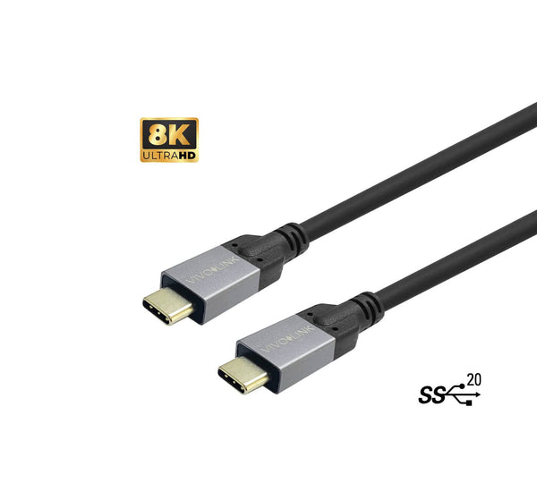 Vivolink PROUSBCMM1 USB-kabel USB 3.2 Gen 2x2 1 m USB C 100 W Sort
