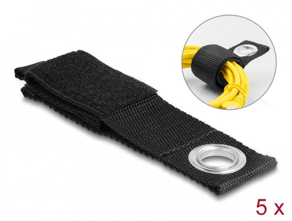 DeLOCK 19560 velcro lynlås Polyester Sort 5 stk