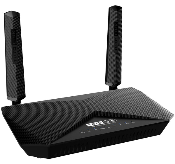 TOTOLINK LR1200 Router WiFi AC1200 Dual Band trådløs router Hurtigt ethernet Dual-band (2,4 GHz / 5 GHz) 4G Sort