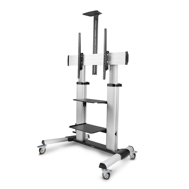 StarTech.com 1110C-MOBILE-TV-CART tv-beslag 2,54 m (100") Sort, Sølv