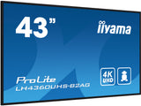 iiyama LH4360UHS-B2AG skilte display Digital A-tavle 108 cm (42.5") LED Wi-Fi 500 cd/m² 4K Ultra HD Sort Indbygget processer Android 11 24/7