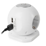 Entac ESC1.5G3-USB-GLOBE stikdåse 1,5 m 3 AC stikkontakt(er) Indendørs Hvid
