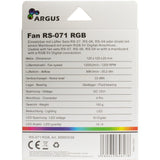 Inter-Tech RS-071 RGB Computerkabinet Ventilator 12 cm Sort, Hvid