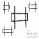 Gembird WM-55F-04 tv-beslag 139,7 cm (55") Sort