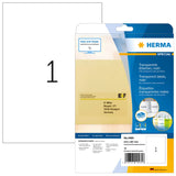 HERMA A4 selvklæbende etiket Rektandel Permanent Transparent 10 stk