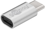 Goobay 56636 kabel kønsskifter USB-C USB 2.0 Micro-B Sølv