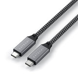 Satechi ST-U4C25M USB-kabel USB4 Gen 3x2 0,25 m USB C 40 Gbit/sek. Sort, Grå