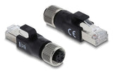 DeLOCK 90832 kabel kønsskifter M12 4-pin RJ-45 Sort