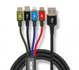 iBox Universal 4 in 1 charging cable I-BOX USB IKUM4W1 - Kabel USB-kabel 1,2 m Micro-USB A 2 x USB C Flerfarvet