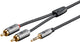 Goobay 65290 lydkabel 5 m 3.5mm 2 x RCA Sort, Sølv
