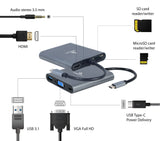 Gembird A-CM-COMBO6-01 dockingstation USB 3.2 Gen 1 (3.1 Gen 1) Type-C Grå