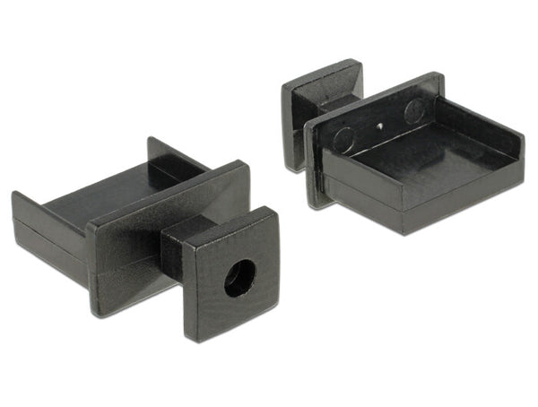 DeLOCK 64009 dækning af sokkel USB Type-A Sort 10 stk