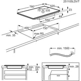 Electrolux EIV83443CT Sort Indbygget 80 cm Zone induktionskogeplade 4 zone(s)