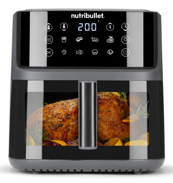 NutriBullet CrispLite Vision Enkelt 8 L Enkeltstående 2000 W Varmluftsteger Sort