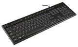 Deltaco Tastatur, nordisk layout, USB, 1,1m kabel, sort