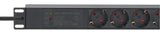 Intellinet 715140 strømforsyningsenhed (PDU) 7 AC stikkontakt(er) 1U Sort