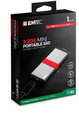 Emtec X205 Mini 1 TB USB Type-C USB 3.2 Gen 2x2 Sølv