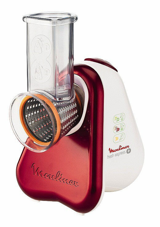 Moulinex DJ756G Elektriske rivejern og spiralizer Elektrisk rivejern Rød, Hvid