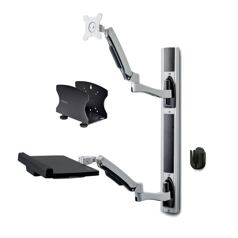 StarTech.com 2PASTSC-WALL-MOUNT desktop arbejdsplads med siddestativ