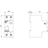 Siemens 5SU1356-6KK16 kredsløbsafbryder Reststrøm enhed Type A 2