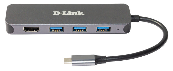 D-Link DUB-2333 dockingstation Ledningsført USB Type-C Grå