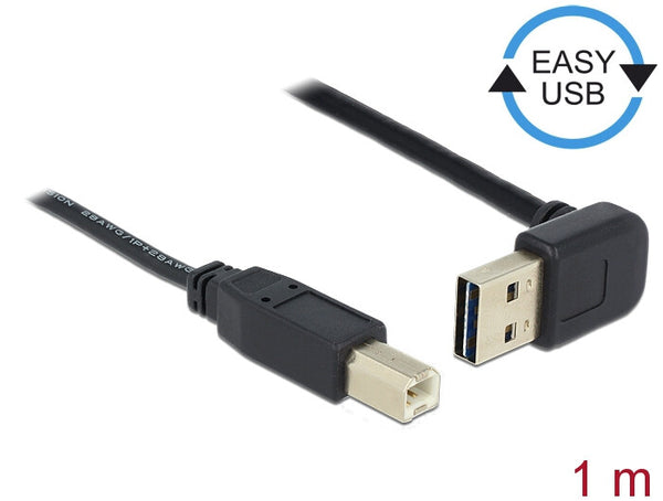 DeLOCK 85558 USB-kabel USB 2.0 1 m USB A USB B 0,48 Gbit/sek. Sort