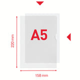 Esselte kvalitets omslag A5 115my, 30 % recirkuleret plast (præ-consumer)