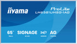 iiyama LH6581UHSG-1AG skilte display Digital fladpaneldisplay 163,8 cm (64.5") Wi-Fi 500 cd/m² 4K Ultra HD Hvid Indbygget processer Android 24/7